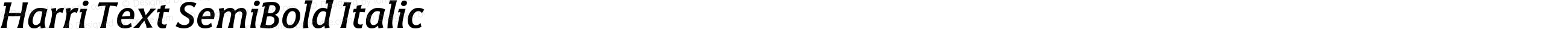 Harri Text SemiBold Italic