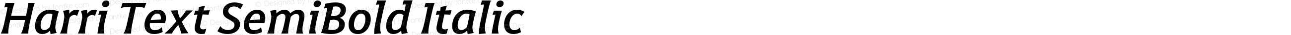 Harri Text SemiBold Italic