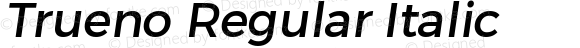 Trueno Regular Italic