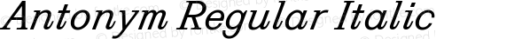Antonym Regular Italic
