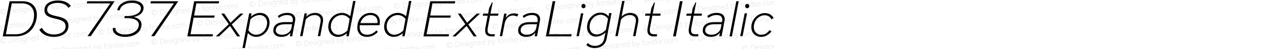 DS 737 Expanded ExtraLight Italic