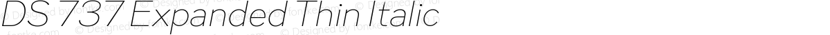 DS 737 Expanded Thin Italic