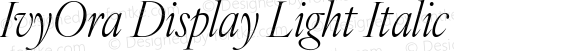 IvyOra Display Light Italic
