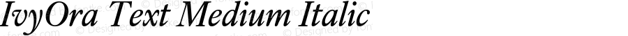 IvyOra Text Medium Italic