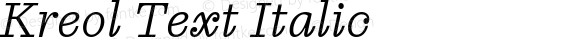 Kreol Text Italic