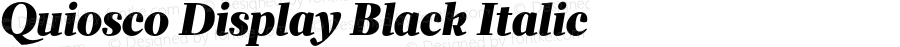 Quiosco Display Black Italic