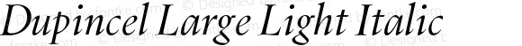 Dupincel Large Light Italic