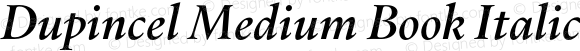 Dupincel Medium Book Italic