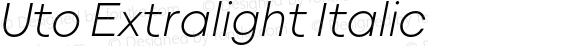 Uto Extralight Italic