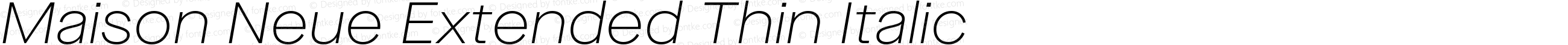 Maison Neue Extended Thin Italic