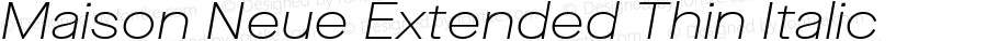 Maison Neue Extended Thin Italic