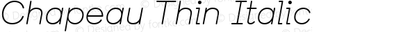 Chapeau Thin Italic