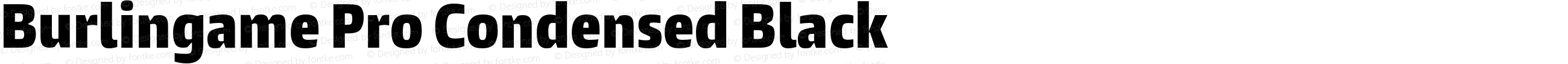 Burlingame Pro Condensed Black