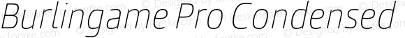 Burlingame Pro Condensed Thin Italic