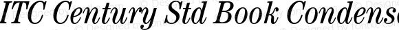 ITC Century Std Book Condensed Italic