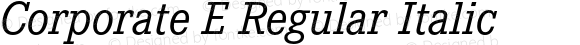 CorporateE-RegularItalic