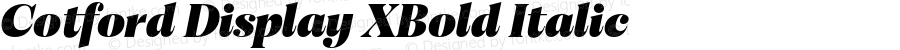 Cotford Display XBold Italic