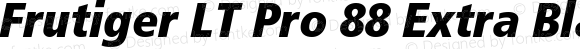Frutiger LT Pro 87 XBlack Cn Italic