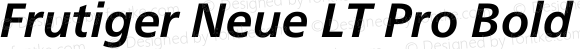 Frutiger Neue LT Pro Bold Italic