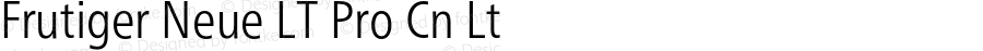 Frutiger Neue LT Pro Cn Lt