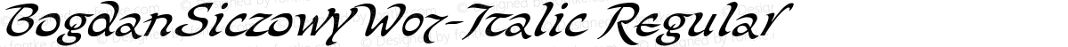 BogdanSiczowyW07-Italic Regular