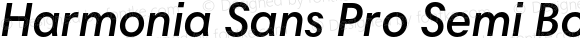 Harmonia Sans Pro Semi Bold Italic