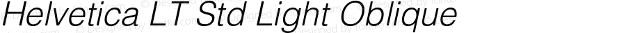 Helvetica LT Std Light Oblique