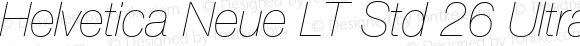 Helvetica Neue LT Std 26 Ultra Light Italic