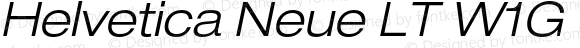 Helvetica Neue LT W1G 43 Light Extended Oblique