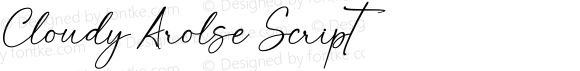 Cloudy Arolse Script