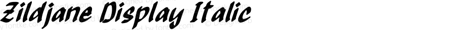 Zildjane Display Italic