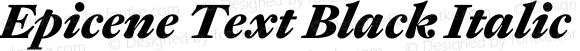 Epicene Text Black Italic