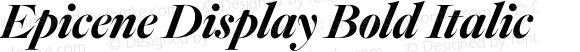 Epicene Display Bold Italic