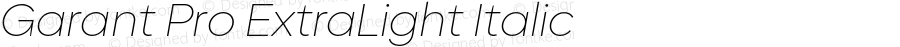 Garant Pro ExtraLight Italic