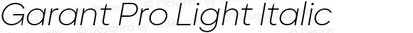 Garant Pro Light Italic