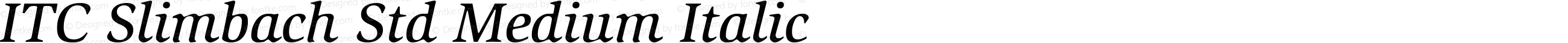 ITC Slimbach Std Medium Italic