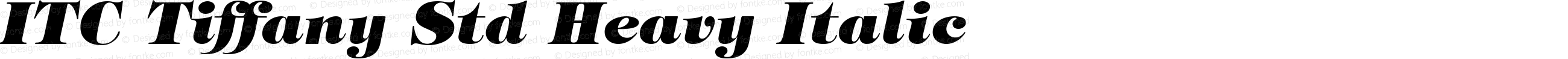 ITC Tiffany Std Heavy Italic