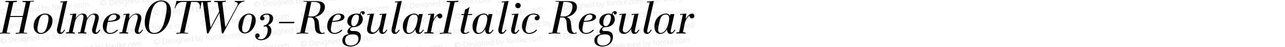 HolmenOTW03-RegularItalic Regular