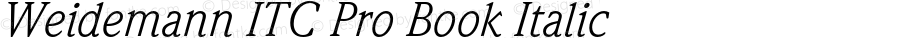 WeidemannITCPro-BookItalic