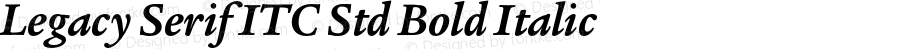 Legacy Serif ITC Std Bold Italic