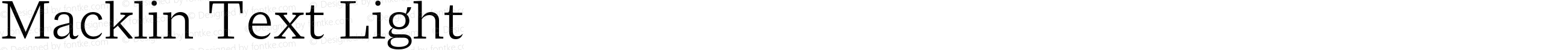 Macklin Text Light