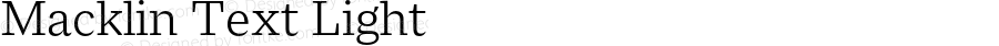 Macklin Text Light