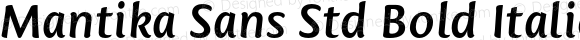 Mantika Sans Std Bold Italic