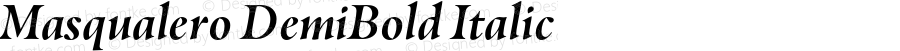 Masqualero DemiBold Italic