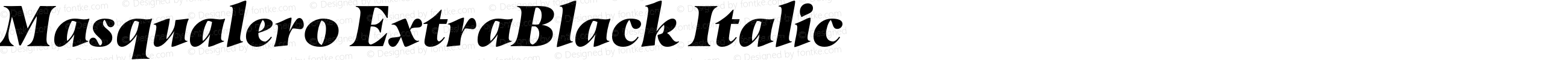 Masqualero ExtraBlack Italic