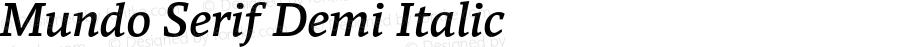 Mundo Serif Demi Italic