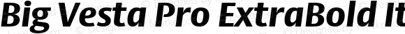 Big Vesta Pro ExtraBold Italic