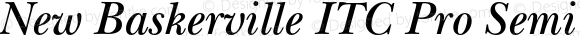 New Baskerville ITC Pro Semi Bold Italic