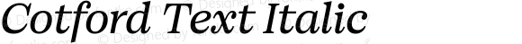 Cotford Text Italic
