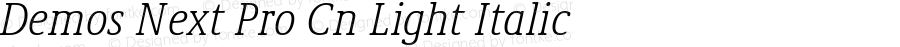 Demos Next Pro Cn Light Italic